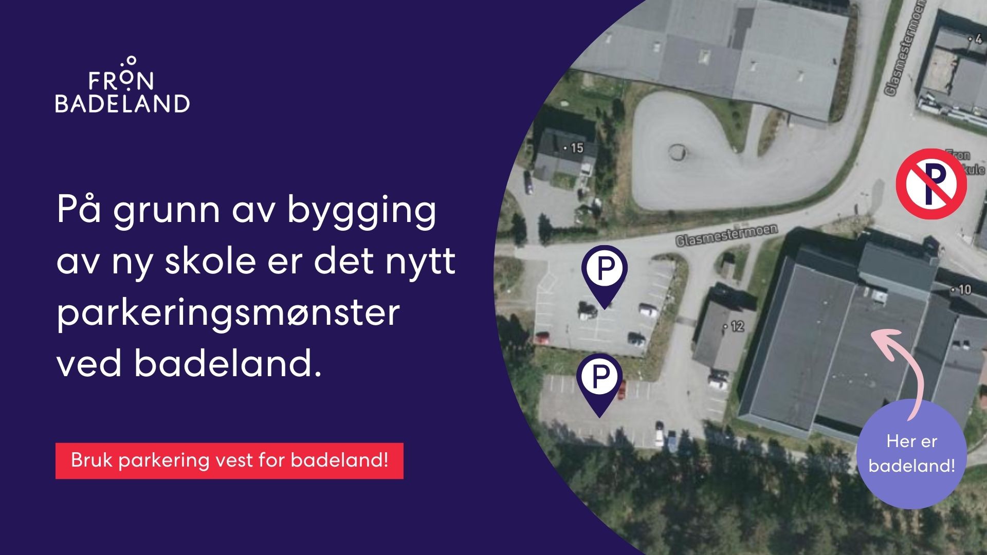 Beskrivelse parkeringsmønster ved badeland